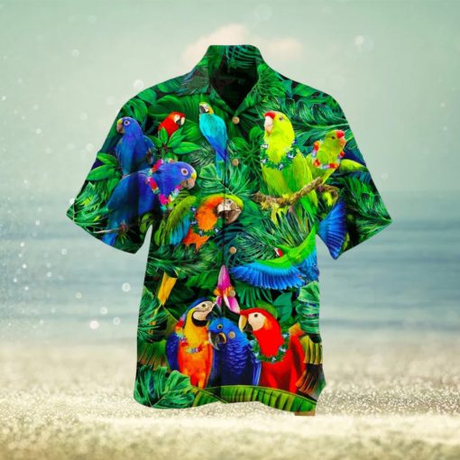 Get Now Awesome Parrots Tropical Green Hawaiian Shirts