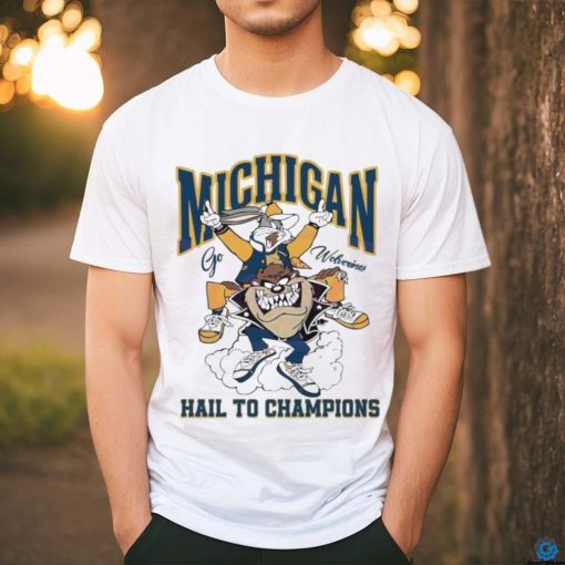 Go Wolverines Hail To Champions 2024 rabbit and lion shirt