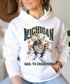 Go Wolverines Hail To Champions 2024 rabbit and lion shirt