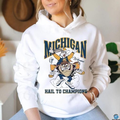 Go Wolverines Hail To Champions 2024 rabbit and lion shirt