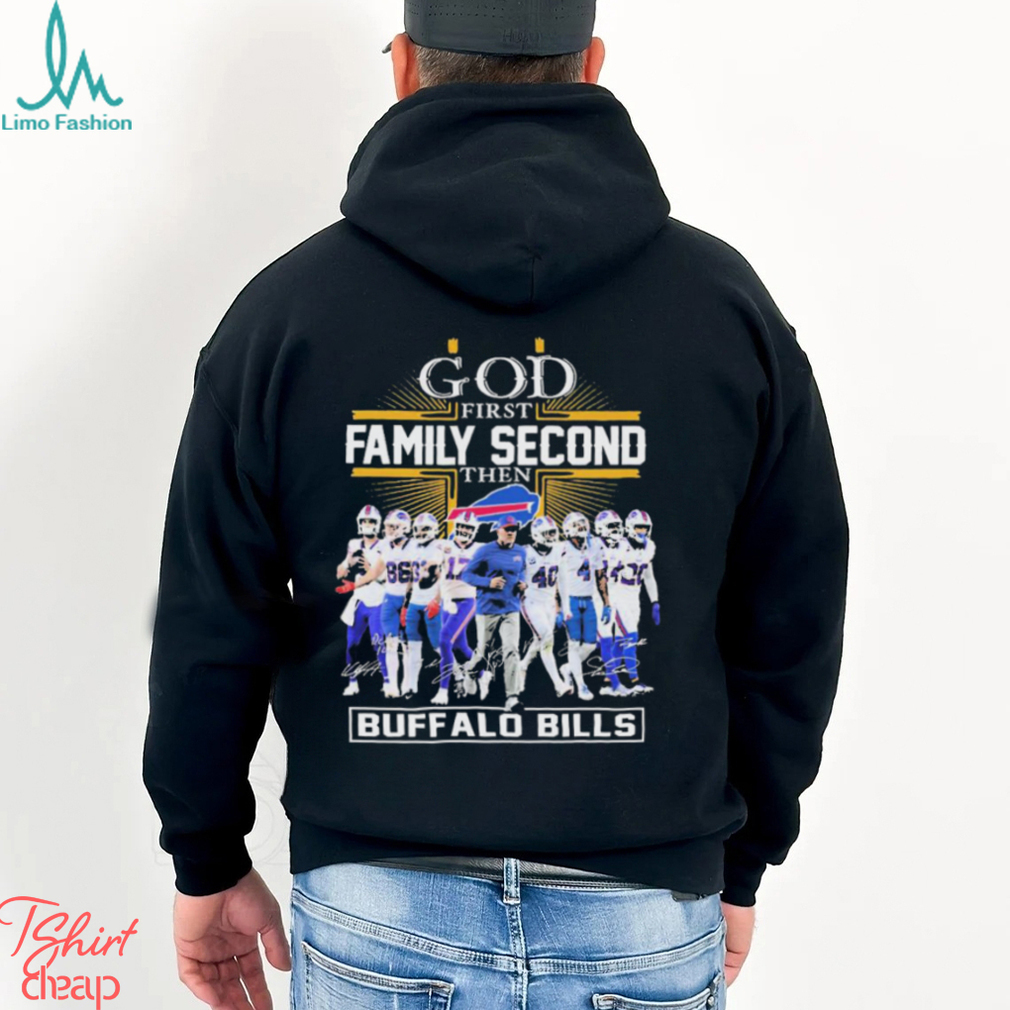 God First Family Second Then Buffalo Bills 2023 Playoff Signatures Shirt God First Family Second Then Buffalo Bills 2023 Playoff Signatures Shirt