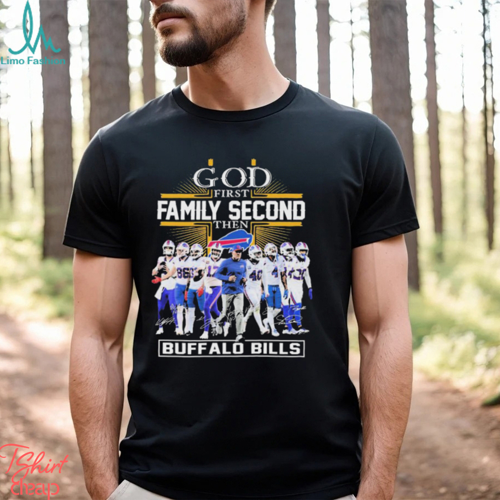 God First Family Second Then Buffalo Bills 2023 Playoff Signatures Shirt God First Family Second Then Buffalo Bills 2023 Playoff Signatures Shirt