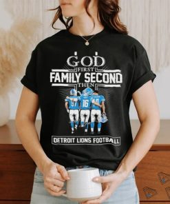 God First Family Second Then Detroit Lions Hutchinson Goff And St. Brown Signatures Shirt