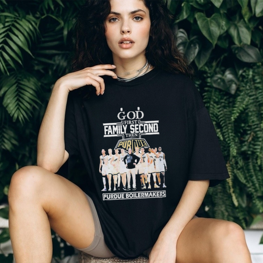God First Family Second Then Team Sport Purdue Boilermakers T shirt For Fans God First Family Second Then Team Sport Purdue Boilermakers T shirt For Fans