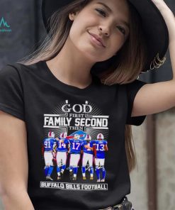 God first family second then Buffalo Bills football signatures shirt