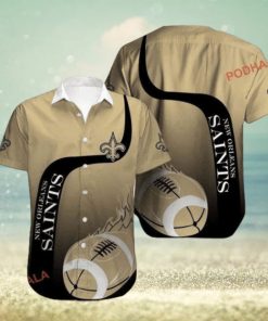 Golden Black Elegance NFL New Orleans Saints Hawaiian Shirt