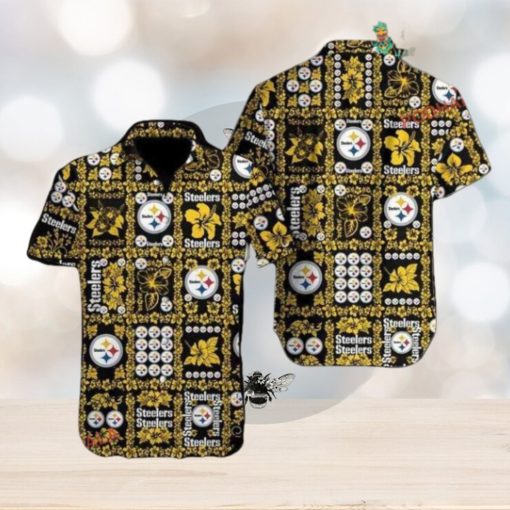 Golden Black Gomoku NFL Pittsburgh Steelers Hawaiian Shirt