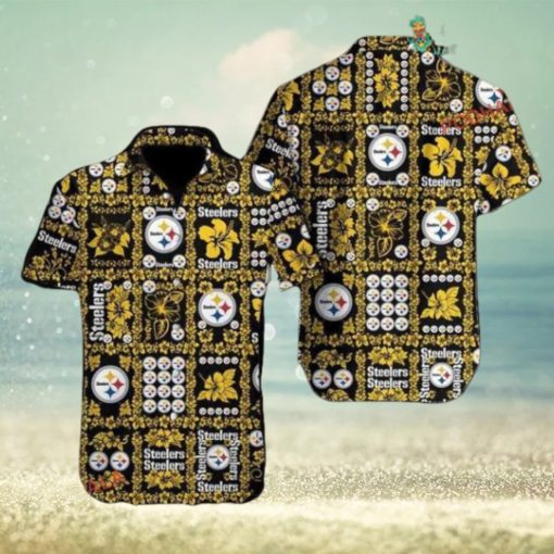 Golden Black Gomoku NFL Pittsburgh Steelers Hawaiian Shirt