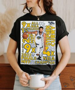 Golden State Warriors Stephen Curry 4x NBA Champion 2022 Finals MVP 9x All NBA 15 Seasons Shirt