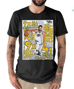 Golden State Warriors Stephen Curry 4x NBA Champion 2022 Finals MVP 9x All NBA 15 Seasons Shirt