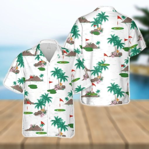 Golf Hole With Flag Hawaiian Shirt Vintage Gift