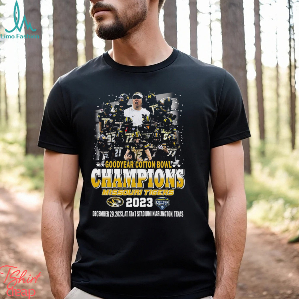 Goodyear Cotton Bowl Champions 2023 Missouri Tigers December 29 2023 At At T Stadium In Arlington Texas T Shirt Goodyear Cotton Bowl Champions 2023 Missouri Tigers December 29 2023 At At T Stadium In Arlington Texas T Shirt