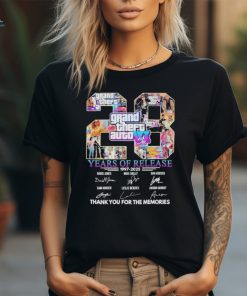 Grand Theft Auto VI 28 Years Of Release Memories Signatures Shirt