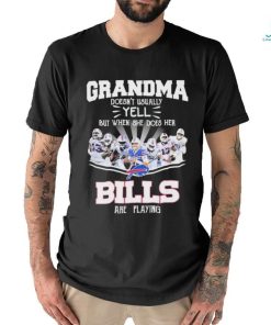 Grandma Doesn’t Usually Yell But When She Does Her Buffalo Bills Are Playing 2023 Playoffs Signatures Shirt