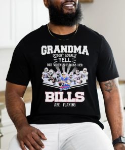 Grandma Doesn’t Usually Yell But When She Does Her Buffalo Bills Are Playing 2023 Playoffs Signatures Shirt