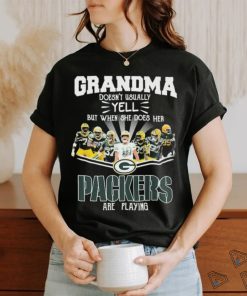 Grandma Doesn’t Usually Yell But When She Does Her Packers Are Playing 2023 Playoffs Signatures Shirt