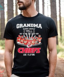 Grandma Doesn’t Usually yell but when she does her Kansas City Chiefs are playing Super Bowl LVII Shirt
