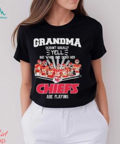 Grandma Doesn’t Usually yell but when she does her Kansas City Chiefs are playing Super Bowl LVII Shirt