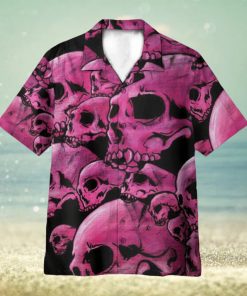 Graphic Purple Skull 3D Hawaiian Shirt Summer Vaction Gift