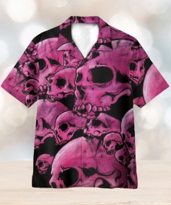 Graphic Purple Skull 3D Hawaiian Shirt Summer Vaction Gift