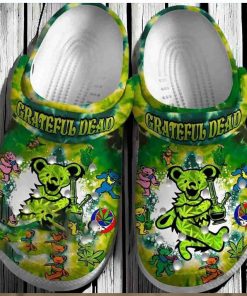 Grateful Dead Bear Weed Funny Crocs