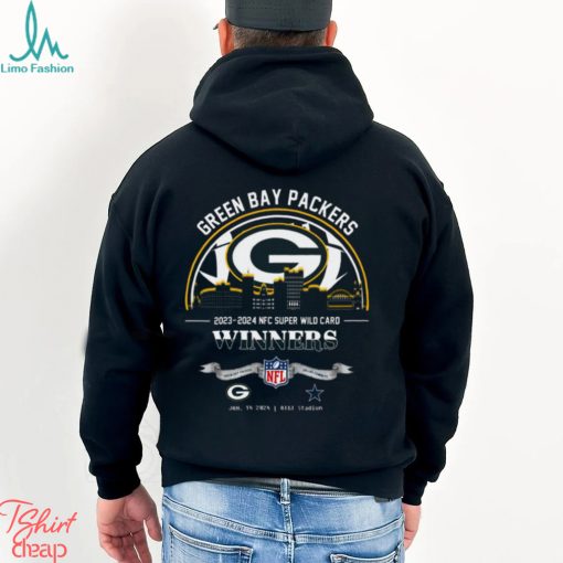 Green Bay Packers 2023 2024 NFC Super Wild Card Winners Skyline NFL Playoffs Divisional January 14 2024 At AT&T Stadium T Shirt