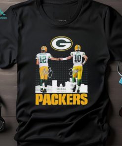 Green Bay Packers Aaron Rodgers And Jordan Love Signatures Shirt