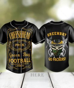 Green Bay Packers Classic All Over Printed Baseball Jersey