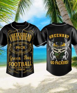 Green Bay Packers Classic All Over Printed Baseball Jersey