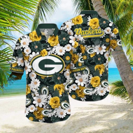 Green Bay Packers Flower NFL Hawaii Shirt Summer Football Shirts Style Gift