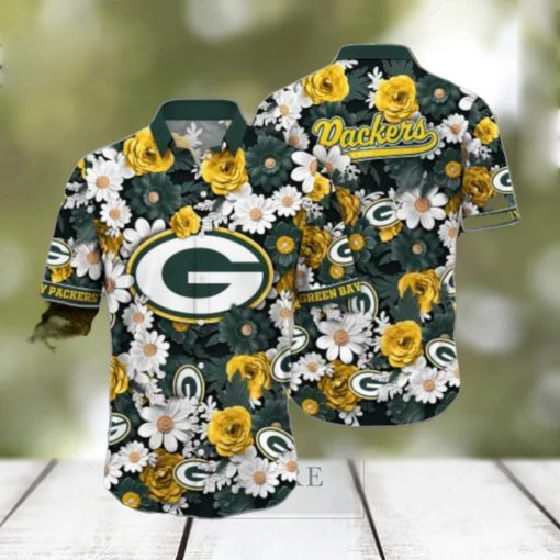 Green Bay Packers Flower NFL Hawaii Shirt Summer Football Shirts Style Gift