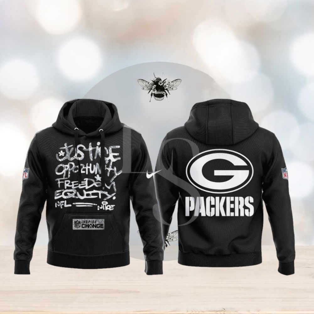 Green Bay Packers NFL Justice Opportunity Equity Freedom Hoodie 3D Green Bay Packers NFL Justice Opportunity Equity Freedom Hoodie 3D