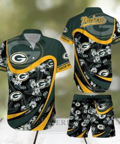 Green Bay Packers NFL SAS Tropical Pattern Hawaiian Shirt And Short For Men Women Gift Sport Summer beach