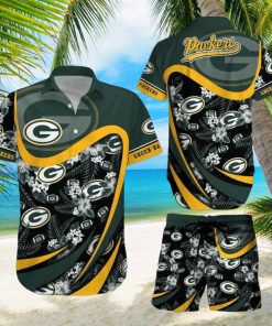 Green Bay Packers NFL SAS Tropical Pattern Hawaiian Shirt And Short For Men Women Gift Sport Summer beach