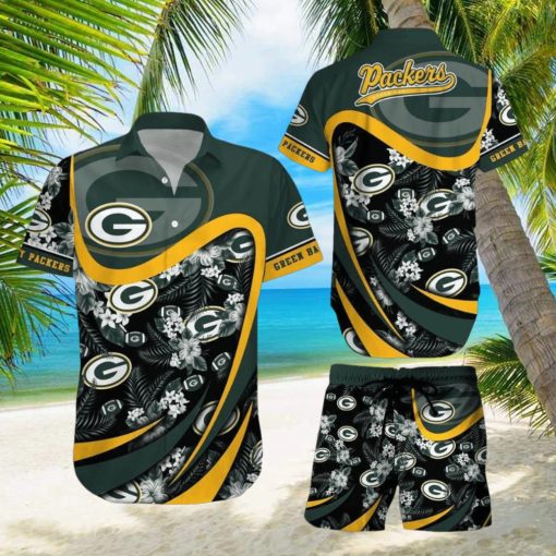 Green Bay Packers NFL SAS Tropical Pattern Hawaiian Shirt And Short For Men Women Gift Sport Summer beach