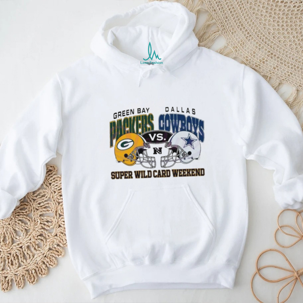 Green Bay Packers Vs Dallas Cowboys Super Wild Card 2024 Helmet Shirt Green Bay Packers Vs Dallas Cowboys Super Wild Card 2024 Helmet Shirt