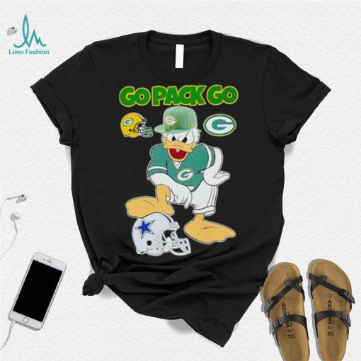Green Bay Packers go Pack go Donald Duck stomp Dallas Cowboys shirt