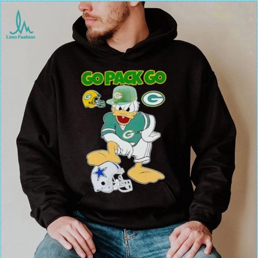 Green Bay Packers go Pack go Donald Duck stomp Dallas Cowboys shirt