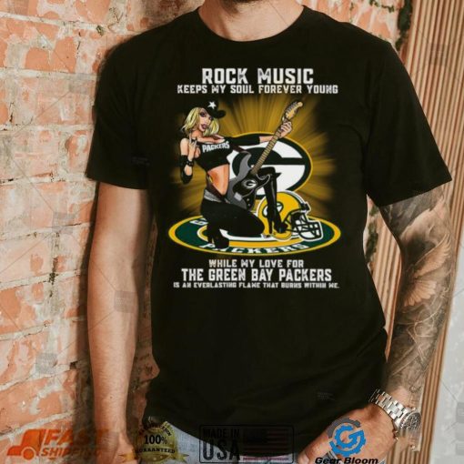 Green Bay Packers rock music keep my soul forever young shirt