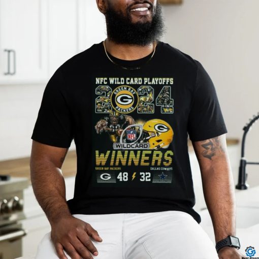 Green bay packers team 2024 nfc wild card playoffs winners green bay packers and dallas cowboys 48 32 shirt