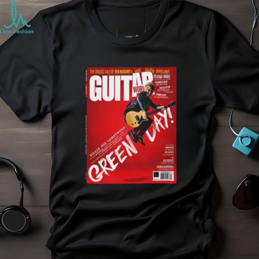 Greenday Catching Some Air In The Cover Of Guitar World Magazine Unisex T Shirt