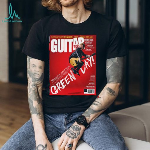 Greenday Catching Some Air In The Cover Of Guitar World Magazine Unisex T Shirt