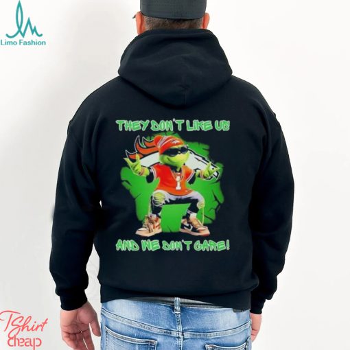 Grinch Denver Broncos They Don’t Like Us And We Don’t Care T Shirt