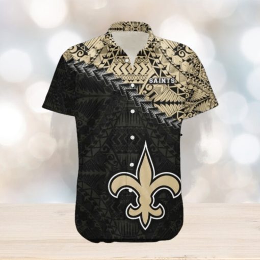 Grunge Polynesian Tattoo New Orleans Saints NFL Hawaiian Shirt