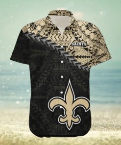 Grunge Polynesian Tattoo New Orleans Saints NFL Hawaiian Shirt