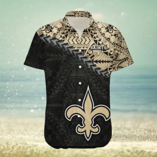 Grunge Polynesian Tattoo New Orleans Saints NFL Hawaiian Shirt