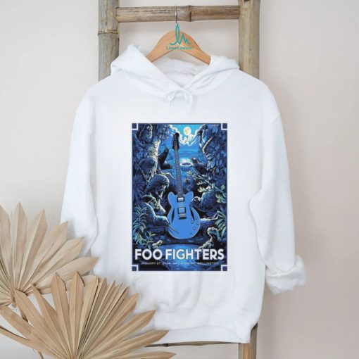 Guitar Foo Fighters January 27, 2024 Sky Stadium Wellington, NZ poster shirt