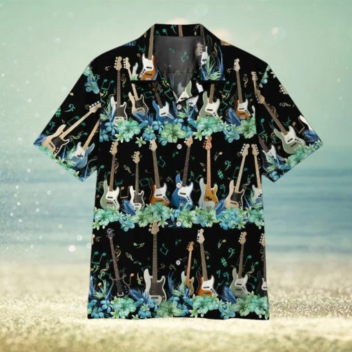 Guitar Lover 3D Bass Guitar Tropical Hawaiian Shirt