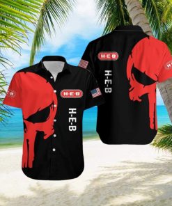 H E B Logo Brand Hawaiian Shirt Skull Gift Summer