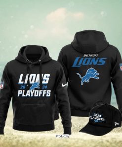 HOT Detroit Black Nike 2024 NFL Playoff Hoodie 3D Limited Edition